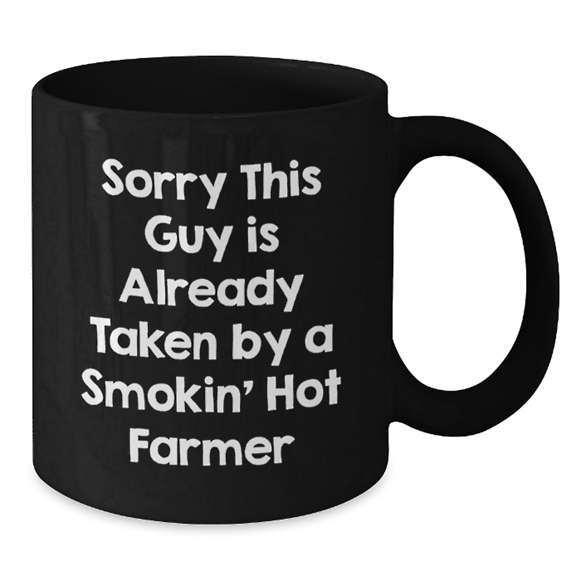 Funny Farmer Gifts, Sorry This Guy Is Already Taken, Black Coffee Mugs for Farmer, Birthday Unique Gifts from Friends to Farmer - Additional
