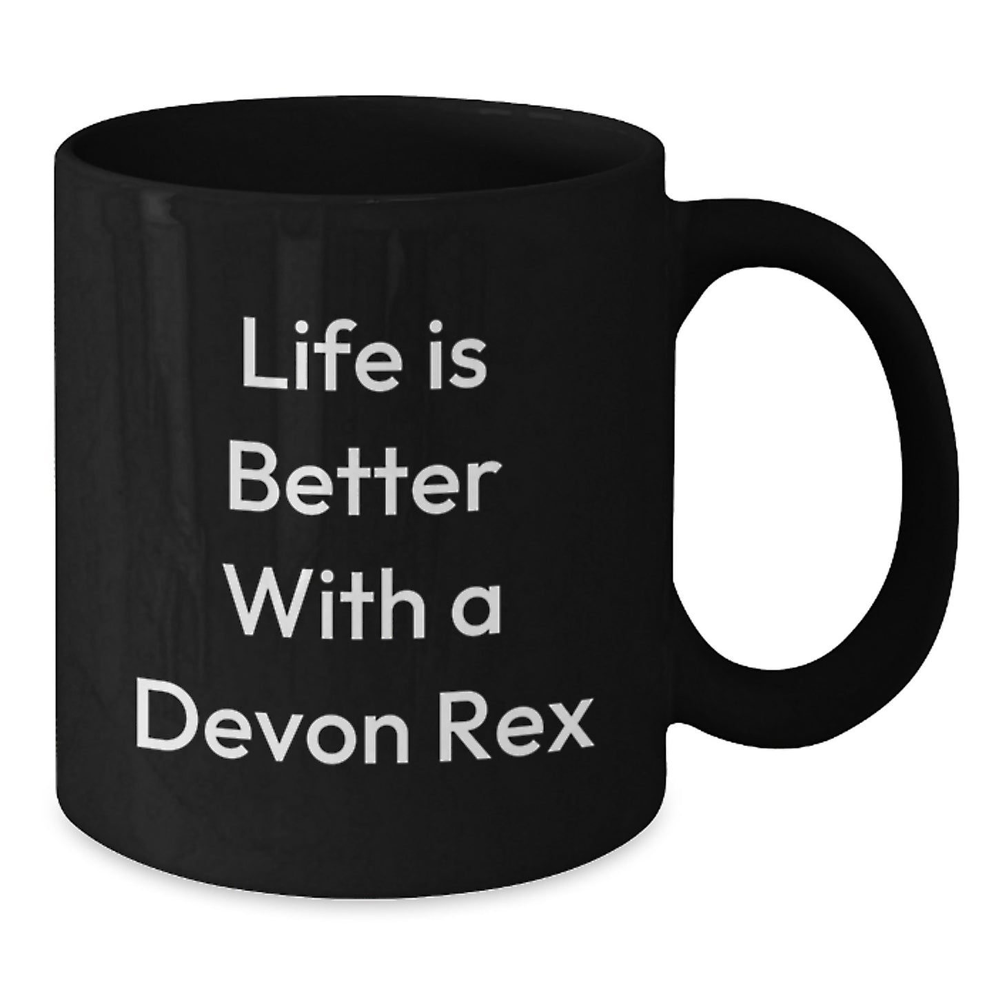 Encouraging Devon Rex Cat Lovers Gifts from Family for Birthday Unique Coffee Mugs, Life Is Better with a Devon Rex Cat - Additional