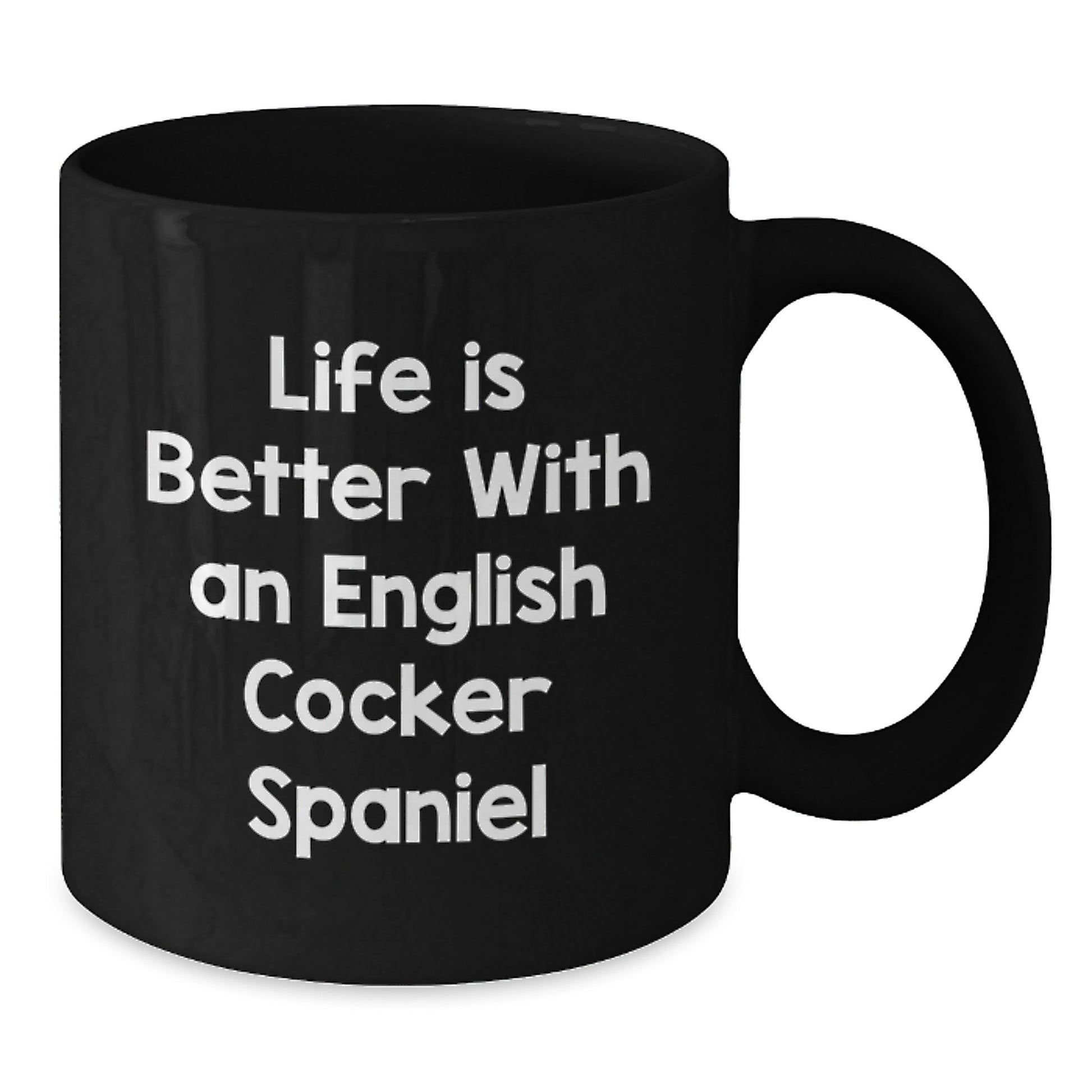 Funny English Cocker Spaniel Dog Lover Gifts for Men, Women, Friends, Family - Valentine's Unique Gifts from Loved Ones - English Cocker Spaniel Dog Black Coffee Mug - Additional