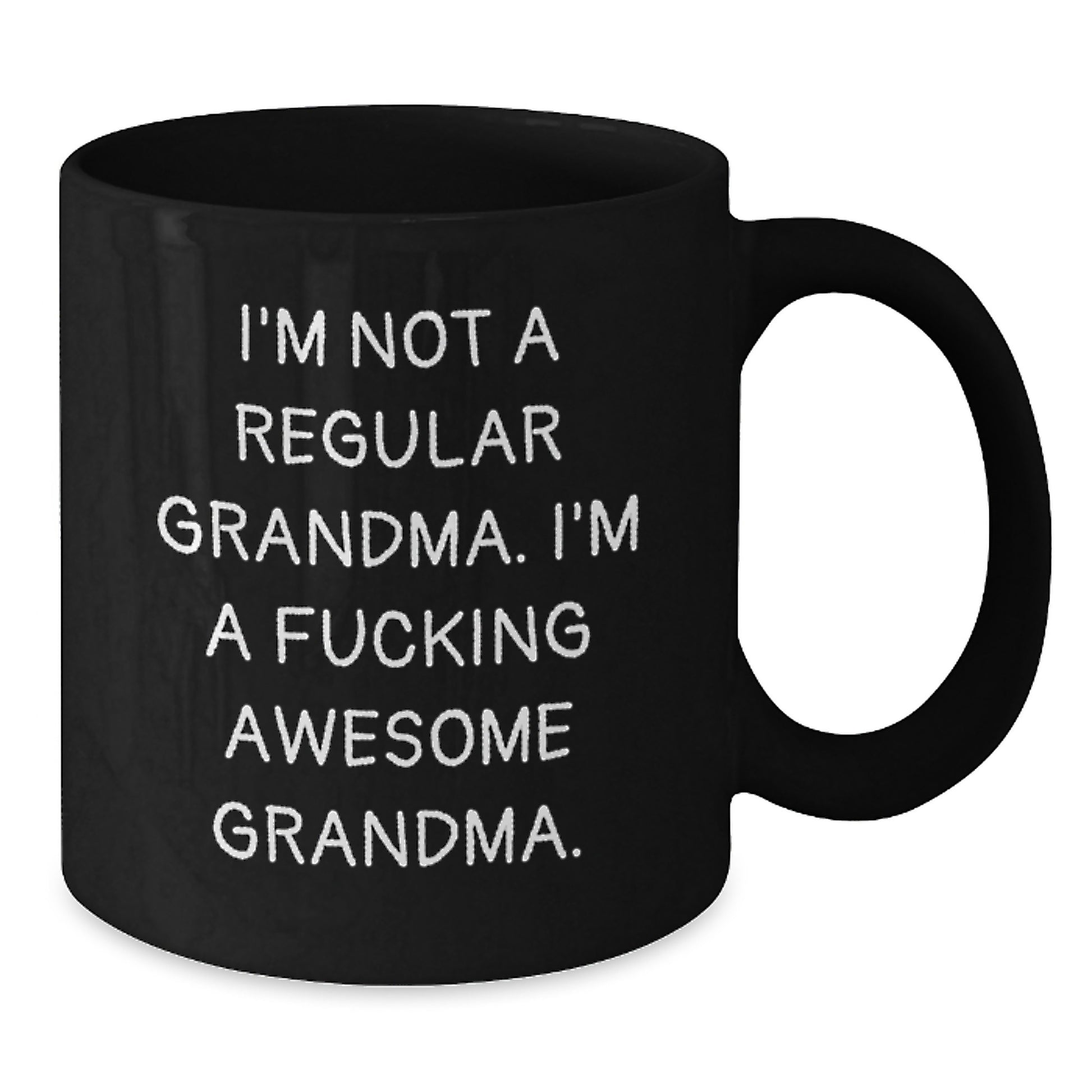 Funny Grandma Gifts - Gifts for Grandma from Family, Funny Black Coffee Mugs for Grandma, Christmas Unique Grandma Mugs, She's Not Your Average Grandma Black Coffee Mug - Additional
