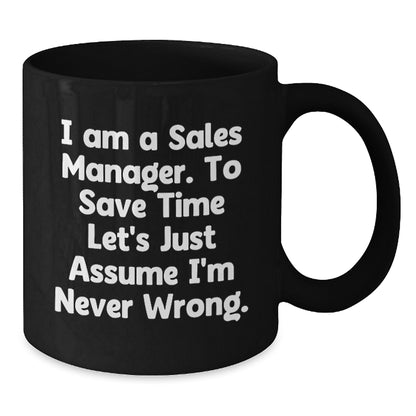 Funny Sales Manager Black Coffee Mugs for Gifts from Friends to Sales Manager, Unique Christmas Unique Gifts for Men, Women, Coworkers, Family - Additional