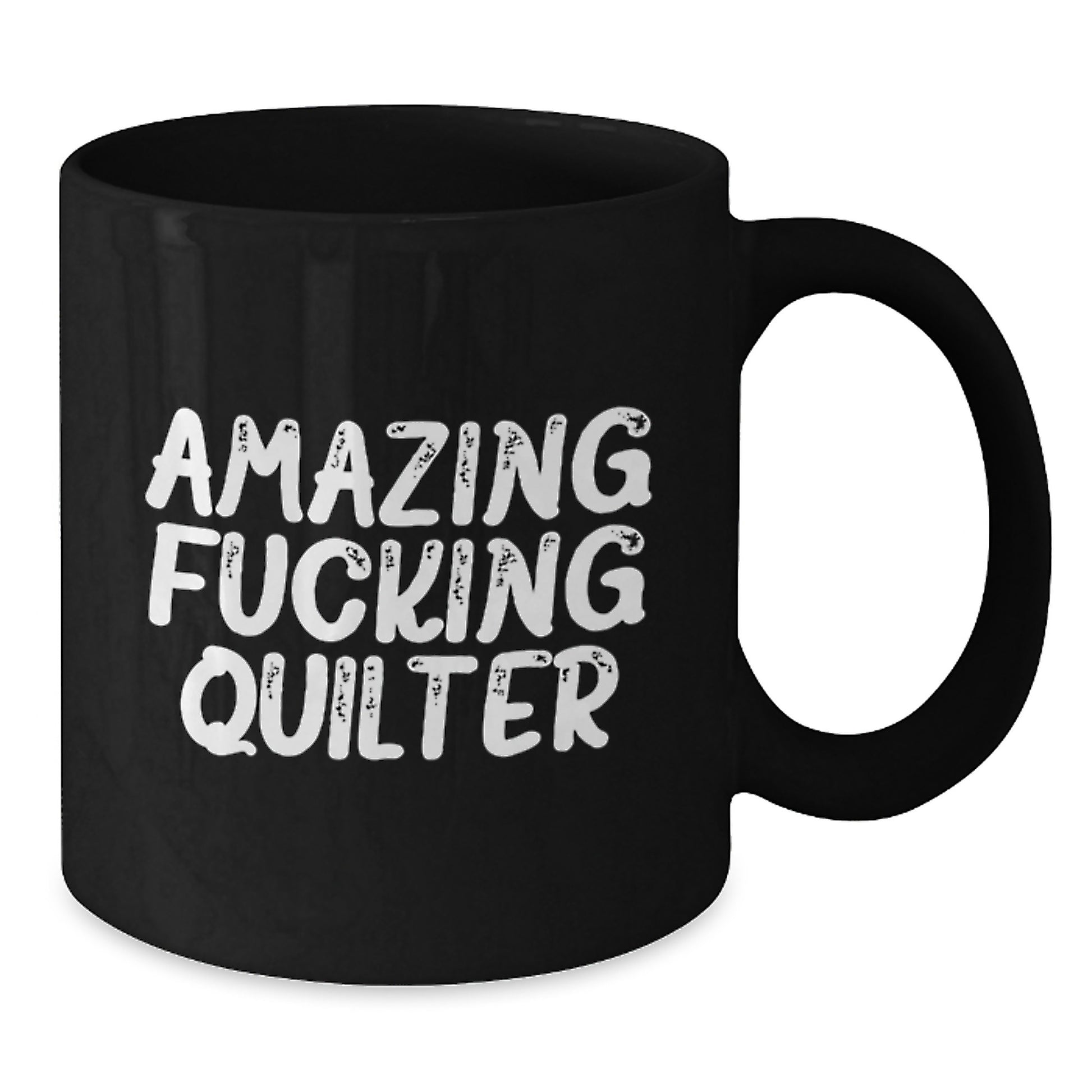 Quilter Gift from Men to Friends Funny Christmas Black Coffee Mug, Amazing Quilter Quote, Quilter Lover Mug - Additional