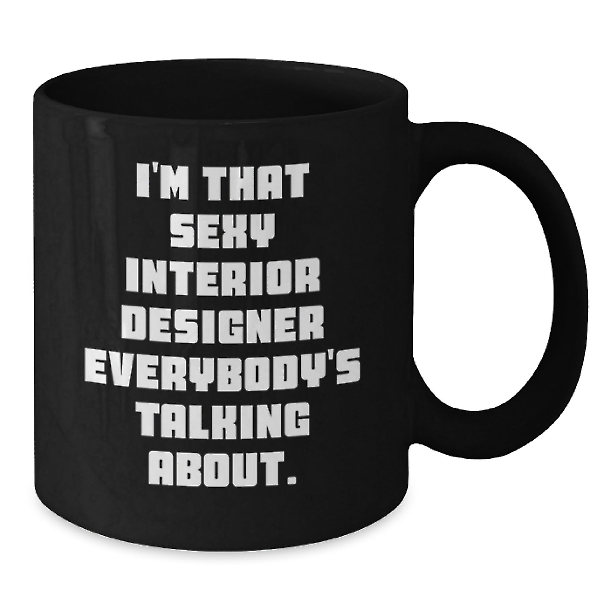 Funny Interior Designer Black Coffee Mug Gifts for Interior Designer Friends from Family Christmas Unique Presents - Additional