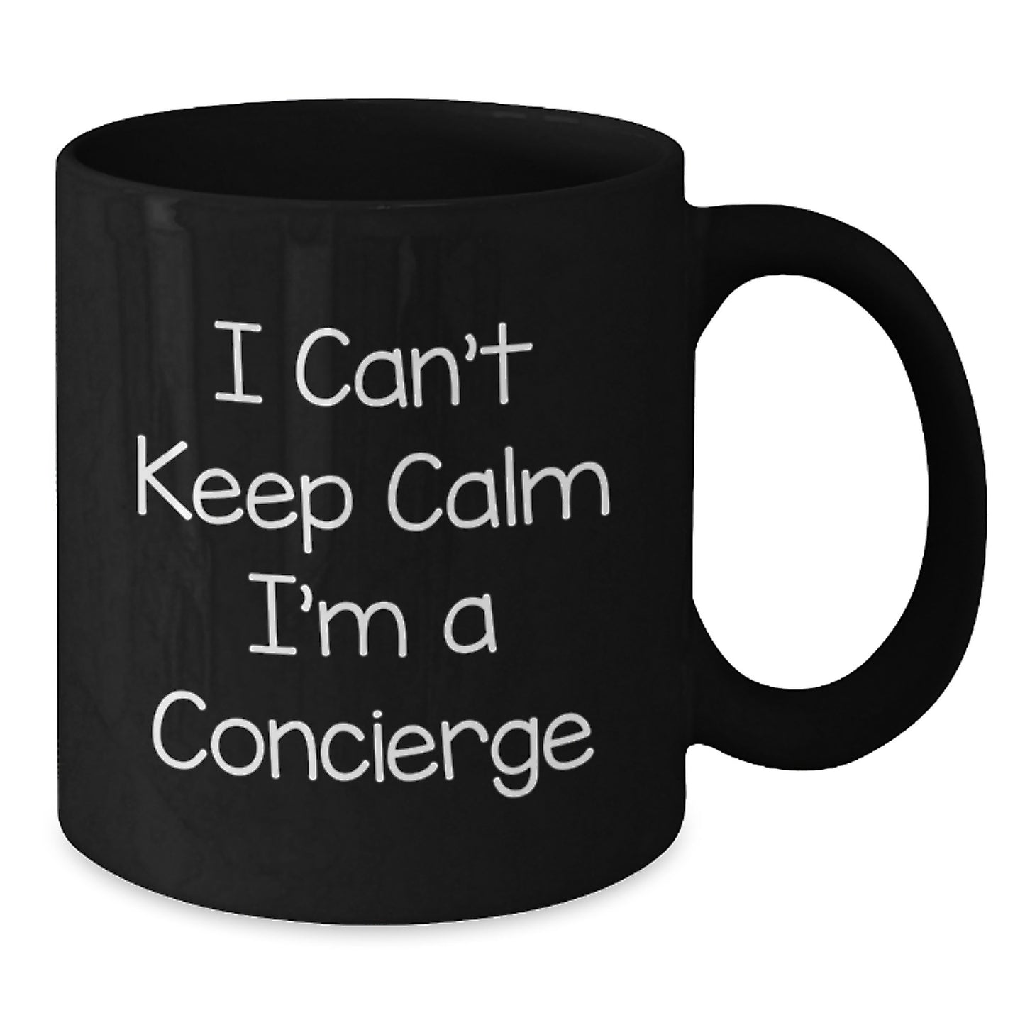 Funny Concierge Gifts from Friends to Family Unique Christmas Mugs for Men and Women with 'I Can't Keep Calm I'm A Concierge' - Additional