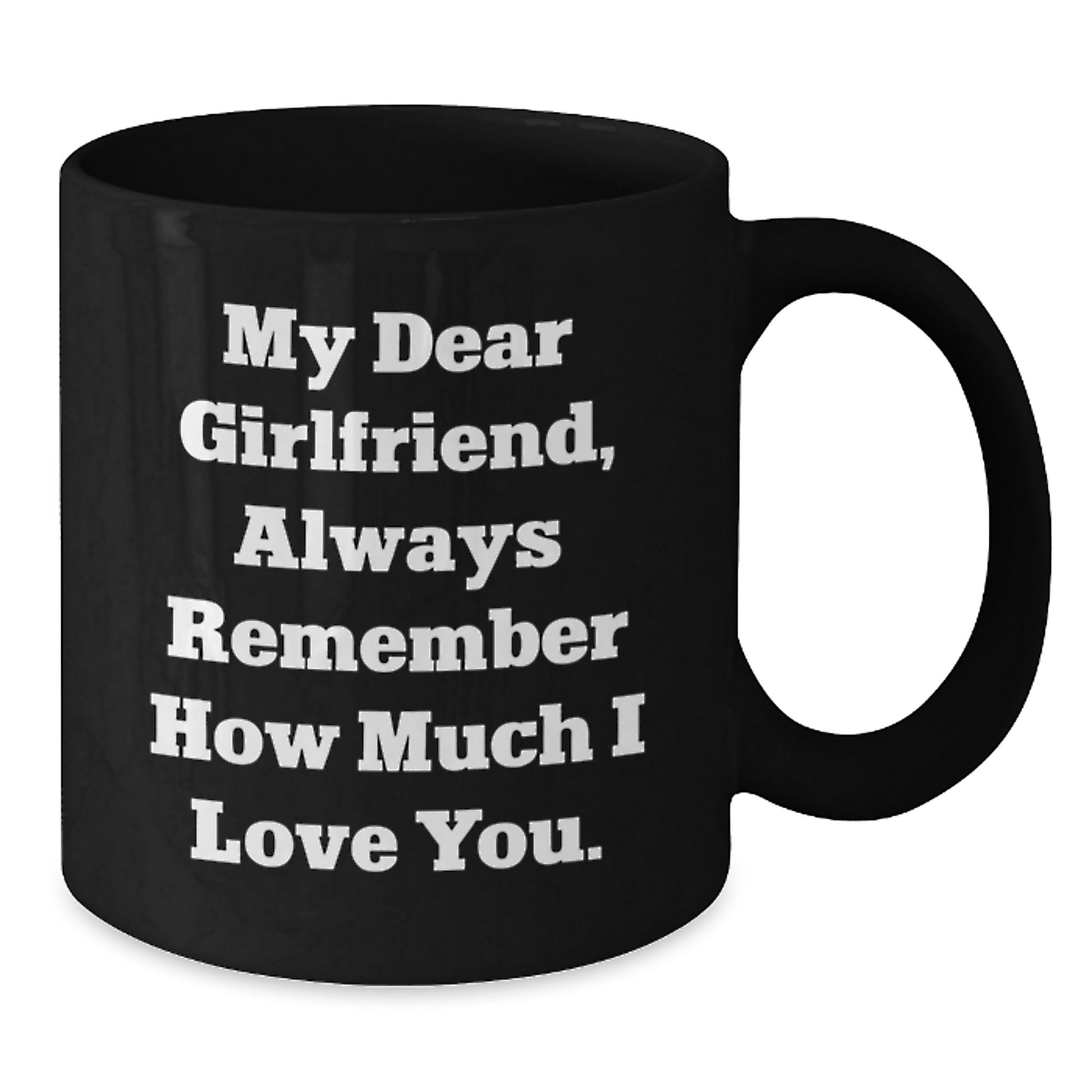 Funny Gift Ideas for Sweetheart, Cute Black Coffee Mug, Christmas Unique Gifts from Men to Sweetheart, Always Remember How Much I Love You. - Additional
