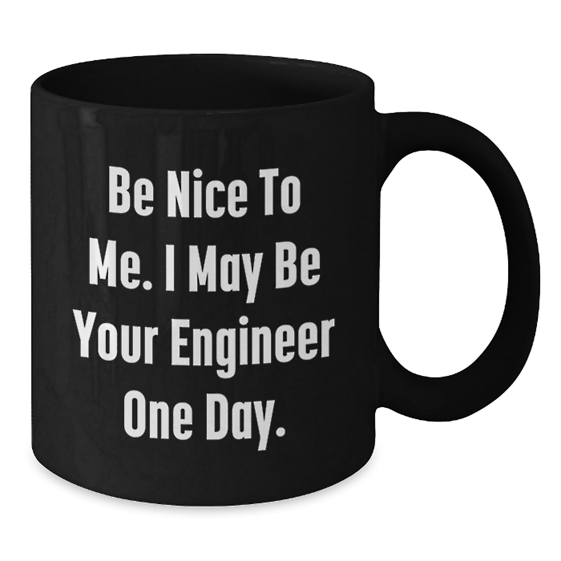Funny Engineer Black Coffee Mug for Engineer Gifts from Friends and Family - Christmas Unique Presents - Additional