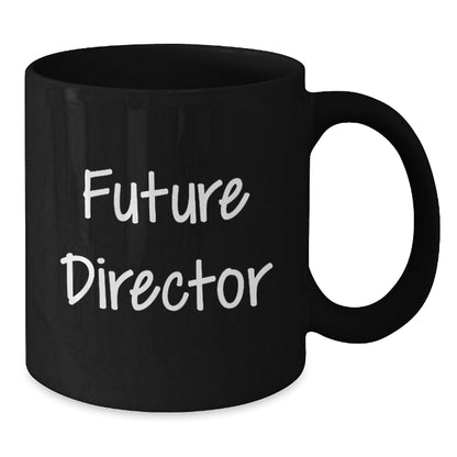 Funny Future Director Gifts from Men, Black Coffee Mug for Christmas Unique Presents, Inspirational Quote 'Future Director' - Additional