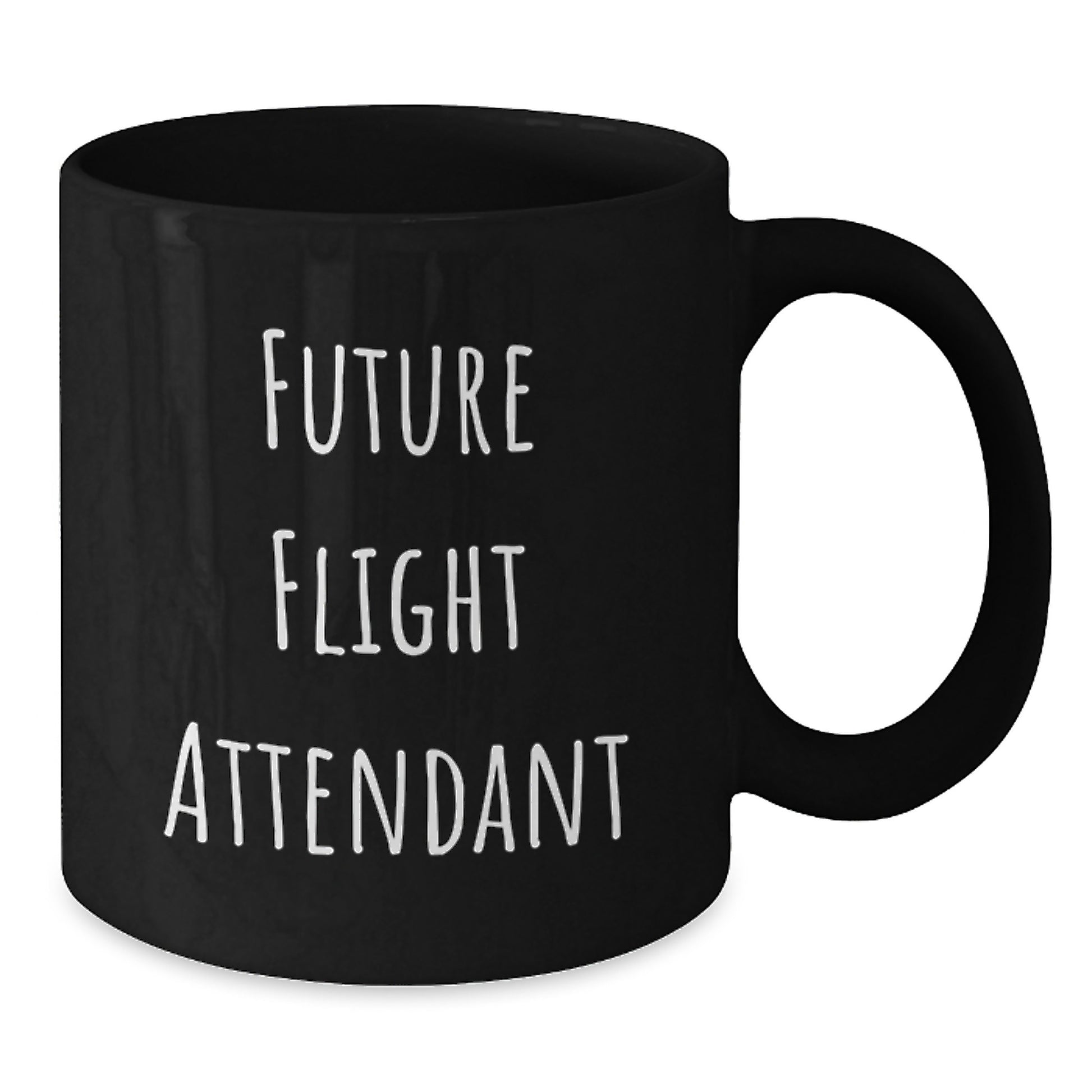 Funny Gifts from Men to Future Flight Attendants, Black Coffee Mug, Inspirational Quote for Flight Attendant Friends, Christmas Unique Gifts for Family - Additional