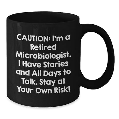 Funny Microbiologist Gift for Men, Black Coffee Mug, Perfect for Christmas Unique Gifts from Friends to Family - Additional