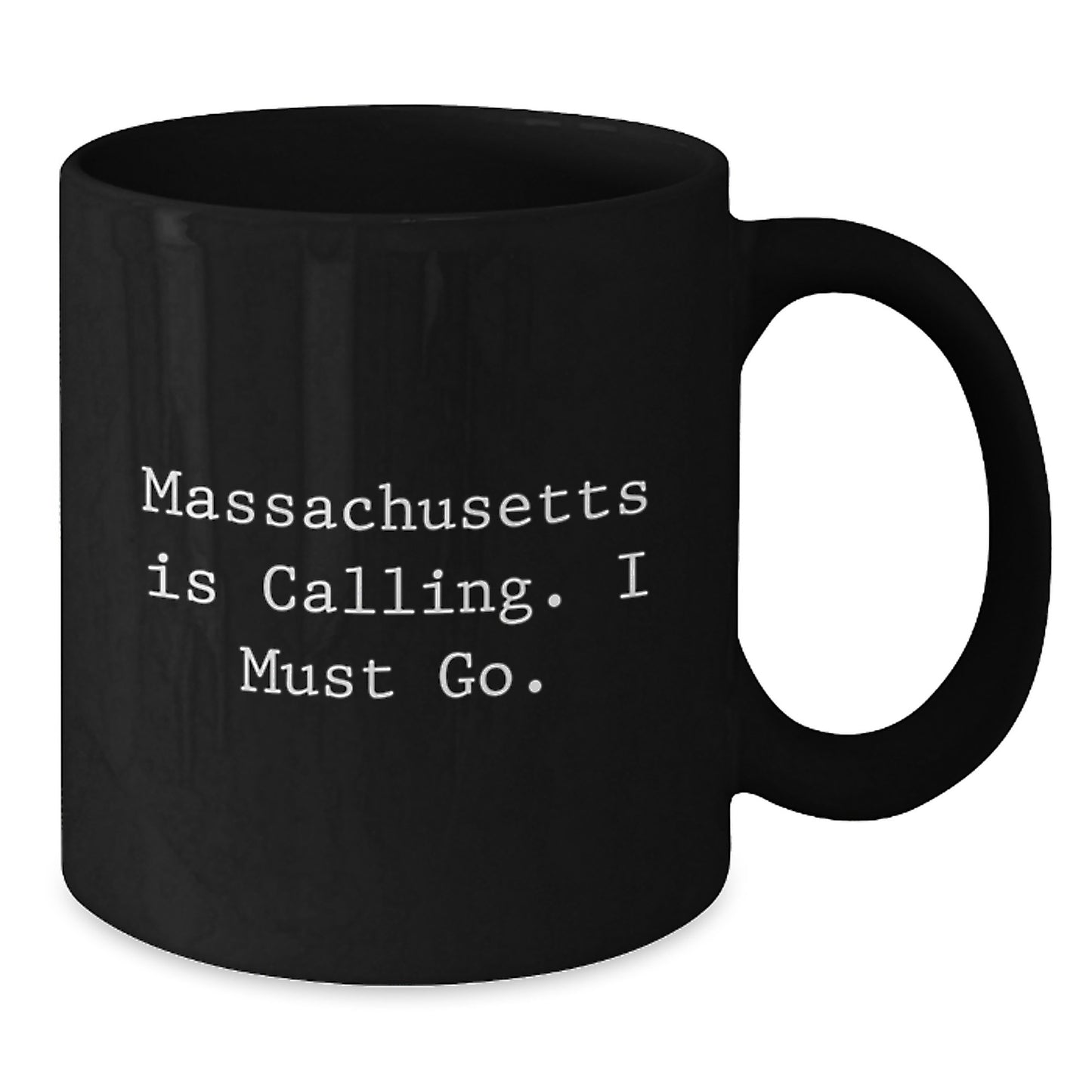Massachusetts Gifts for Men from Friends Unique Christmas Mugs - 'Massachusetts Is Calling. I Must Go.' Funny Quote Black Coffee Mug - Additional