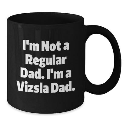 Funny Vizsla Dad Black Coffee Mugs Gifts from Men to Vizsla Dog Lovers at Christmas - Additional