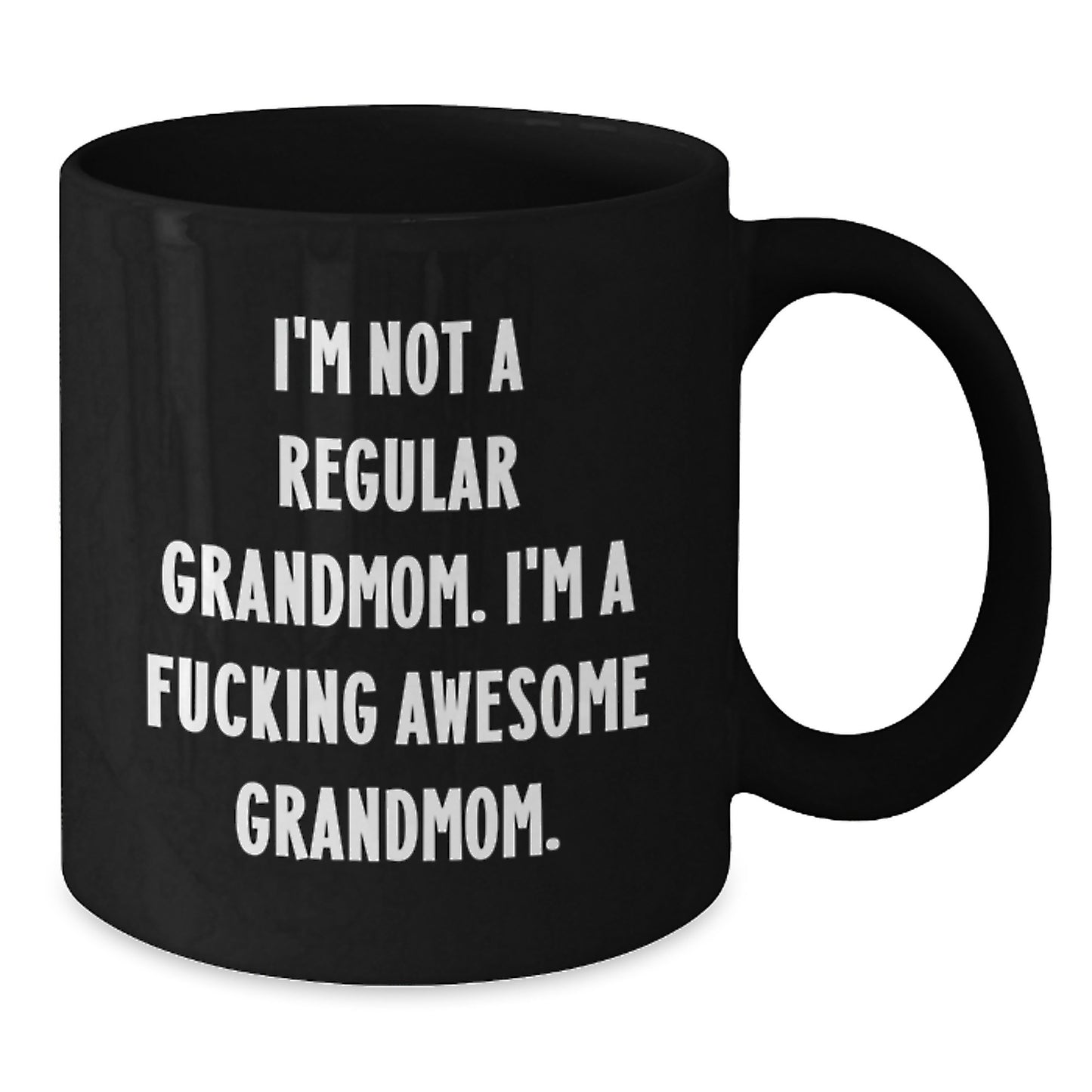 Funny Grandmom Gifts from Men to Women - Awesome Grandmom Black Coffee Mug for Christmas Unique Gifts - Additional