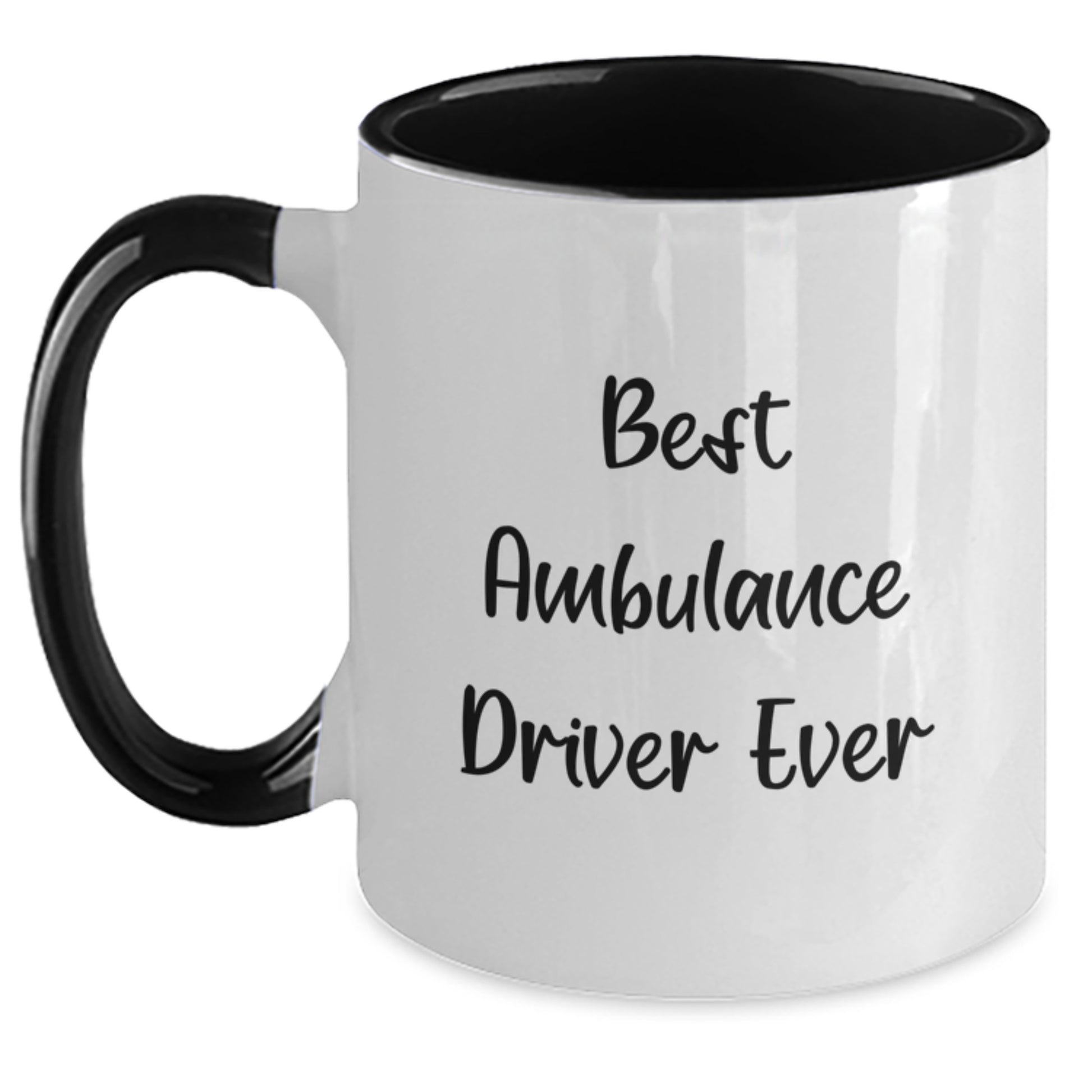 Funny Ambulance Driver Gifts for Men, Ambulance Driver Two Tone Coffee Mug, Best Ambulance Driver Ever Quote, Unique Christmas Unique Gifts from Friends to Ambulance Driver - Main