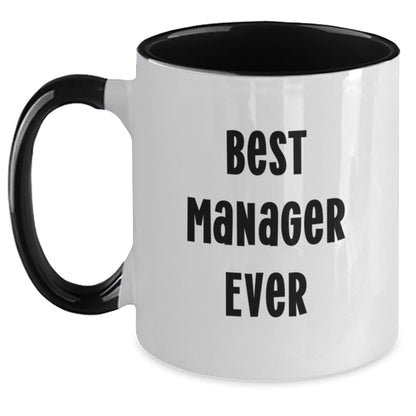 Funny Quotes for the Best Manager Ever Gifts from Friends for Men - Two Tone Coffee Mug - Main