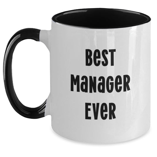 Funny Quotes for the Best Manager Ever Gifts from Friends for Men - Two Tone Coffee Mug - Main