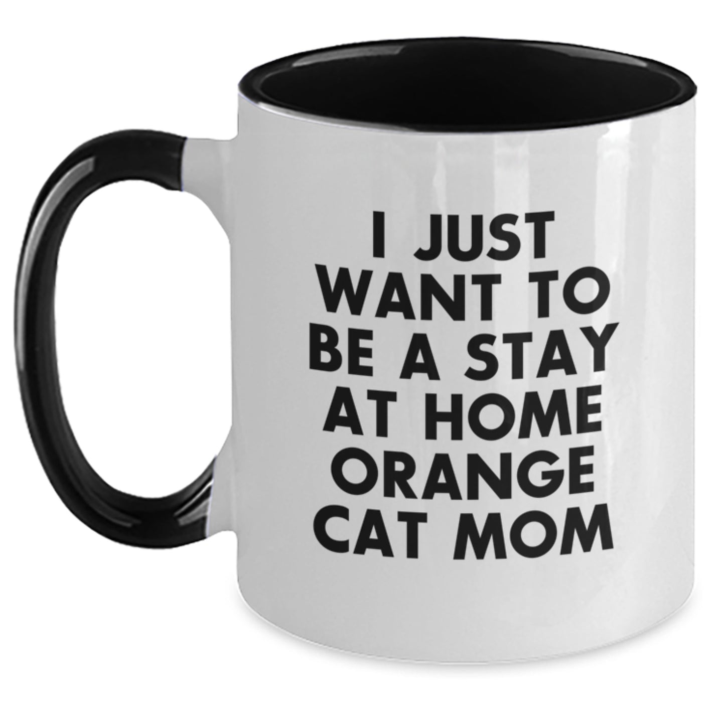 Funny Orange Cat Mom Gifts from Friends, Unique Christmas Unique Gifts for Orange Cat Lovers, Two Tone Coffee Mug - Main