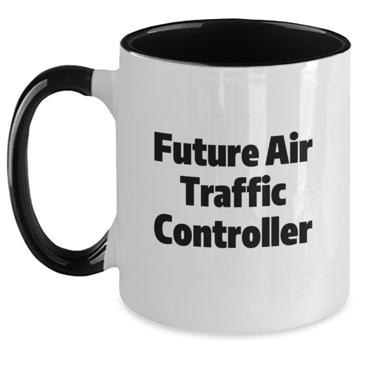 Funny Future Air Traffic Controller Gifts from Friends - Christmas Unique Air Traffic Controller Two Tone Coffee Mugs with Inspirational Quote for Men and Women - Main