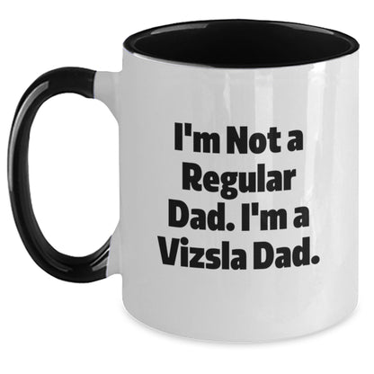 Vizsla Dog Dad Christmas Two Tone Coffee Mugs, Funny Gifts from Mom, Gifts for Vizsla Dog Lover Friends, Unique Christmas Unique Gifts - Main