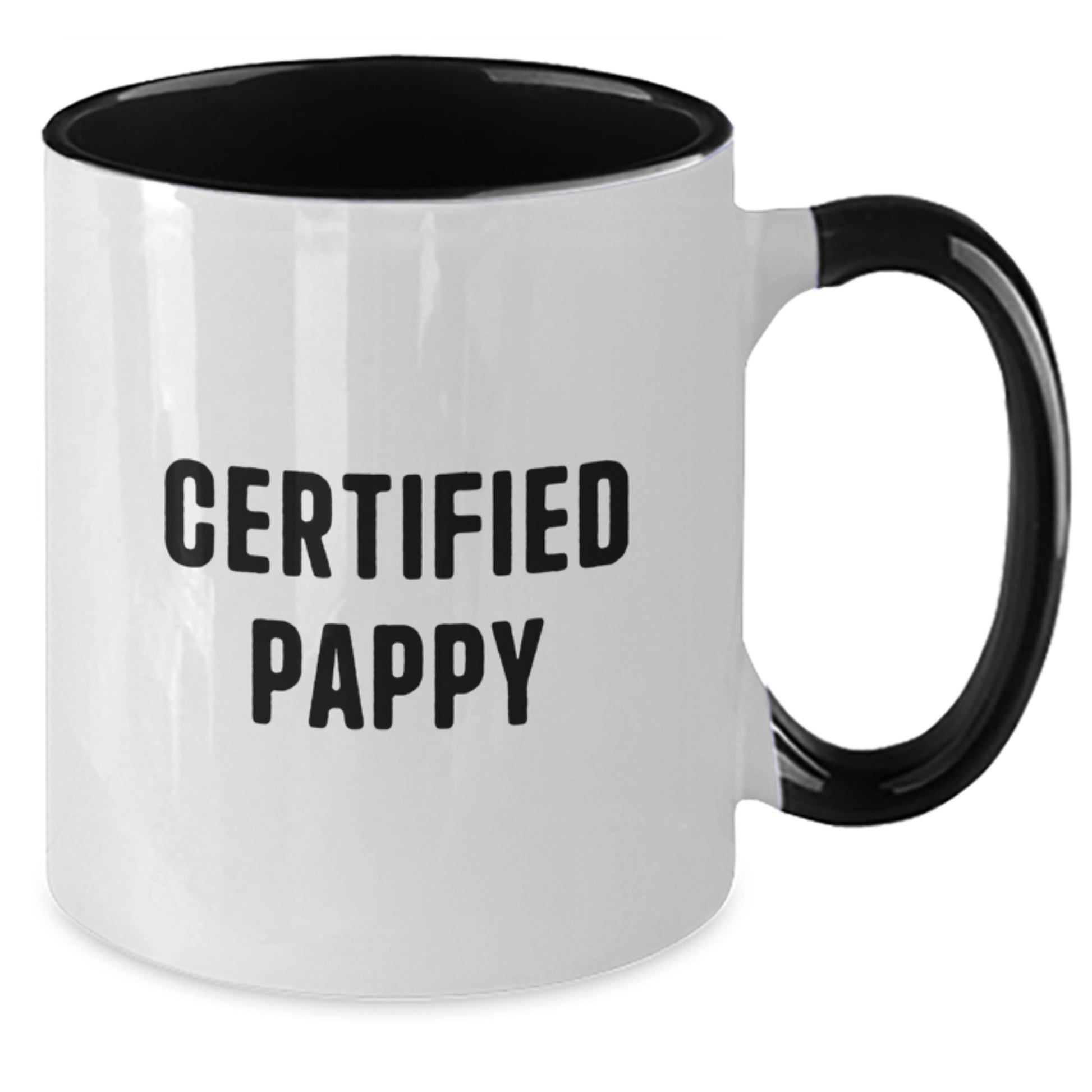 Certified Pappy Funny Two Tone Coffee Mug Gifts for Pappy from Friends - Additional