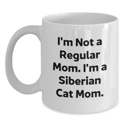 Siberian Cat Mom Funny Quotes Gifts for Her, White Coffee Mug from Friends to Family, Birthday Unique Gifts - Main