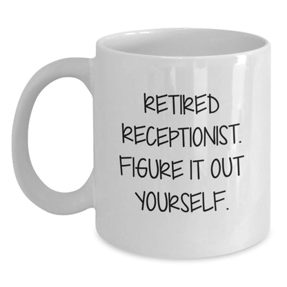 Funny Gifts for Receptionists, White Coffee Mugs, Valentine's Unique Gifts from Friends, Coworkers, Family - Main