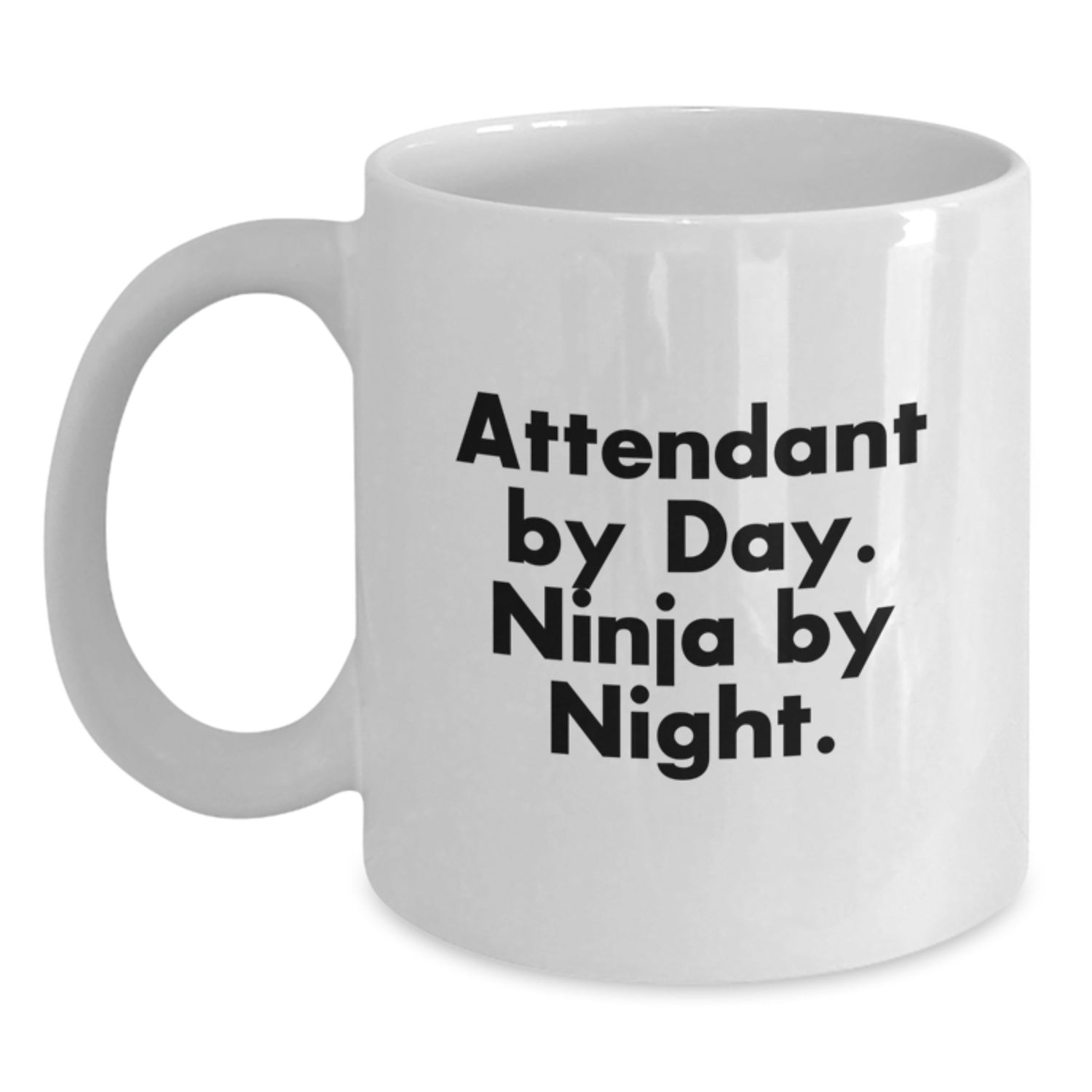 Attendant White Coffee Mug Gifts from Men to Attendant Friends at Christmas Unique - Main