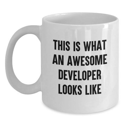 Funny Developer Gifts from Men to Developer Friends White Coffee Mug Christmas Unique - Main
