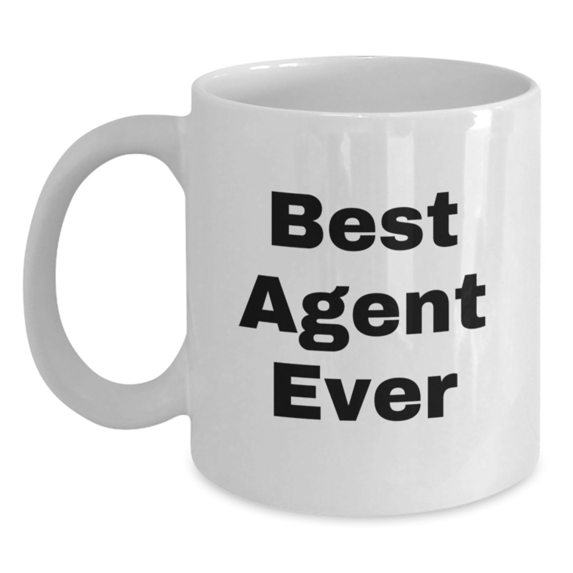 Funny Agent White Coffee Mugs Gifts from Men to Best Agent Ever Coworkers at Christmas Time - Main