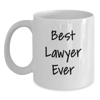 Funny Lawyer Gifts Best Lawyer Ever White Coffee Mug, Funny Lawyer Mug, White Coffee Mug for Lawyer, Gifts from Friends to Lawyer, Gifts for Men, Lawyer Christmas Unique Gifts - Main