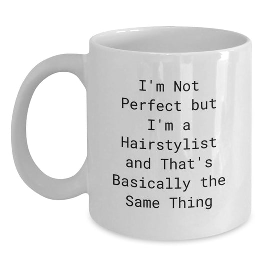 Funny Hairstylist Gifts from Friends for the Christmas Season White Coffee Mug - Main