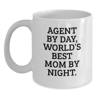 Agent By Day Funny White Coffee Mugs Gifts from Family, For Agent Friends and Coworkers Christmas Unique Gifts - Main