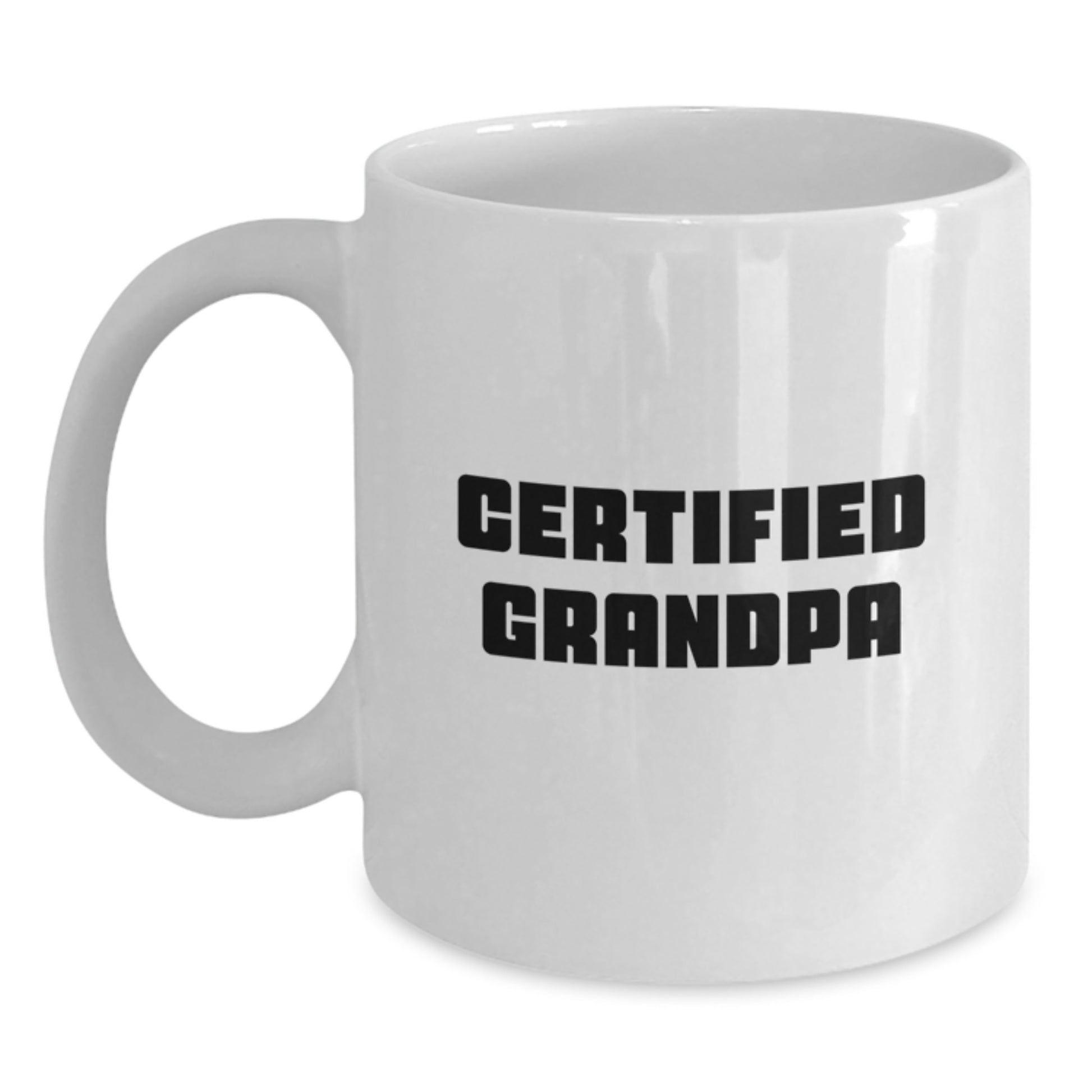 Funny Grandpa White Coffee Mugs Gifts from Kids, Grandpa Enthusiasts, Christmas Unique Gifts for Grandpa, Funny White Coffee Mug, Certified Grandpa Quote, Grandpa Gifts - Main