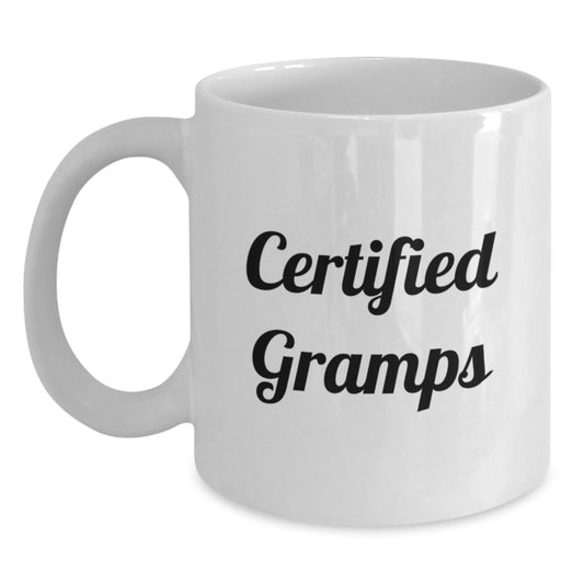 Funny Gramps Gifts for Men, White Coffee Mug, Unique Christmas Memorable Present from Family or Friends, Gramps Quote - Main