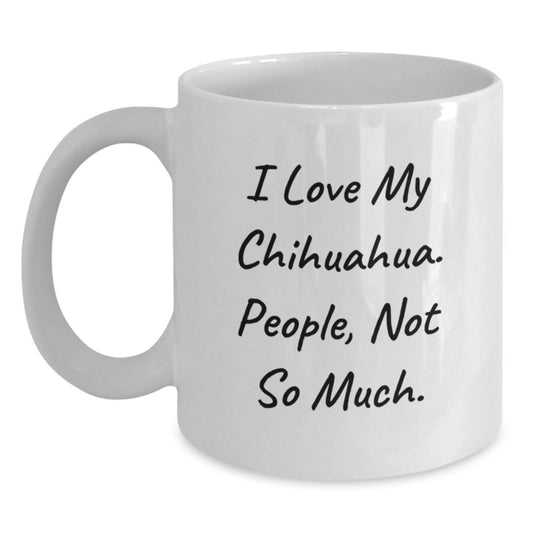 Funny Chihuahua Dog Christmas Unique Gifts for Friends from Men, Women, Coworkers, Family with White Coffee Mug - Main