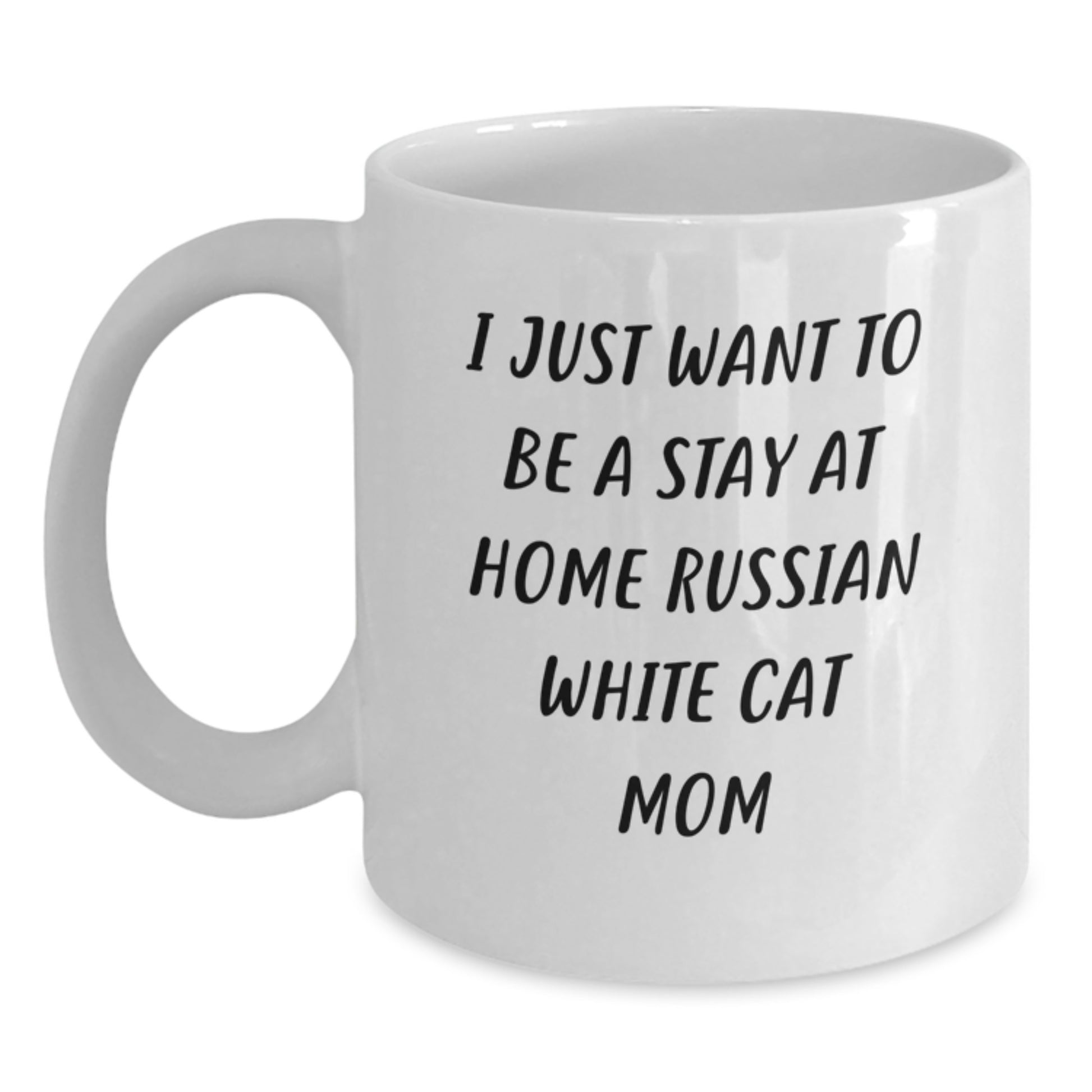 Russian White Cat Lover Gifts from Mom to Daughter - Funny White Coffee Mug for Women - Christmas Unique Gifts for Russian White Cat Enthusiasts - Main