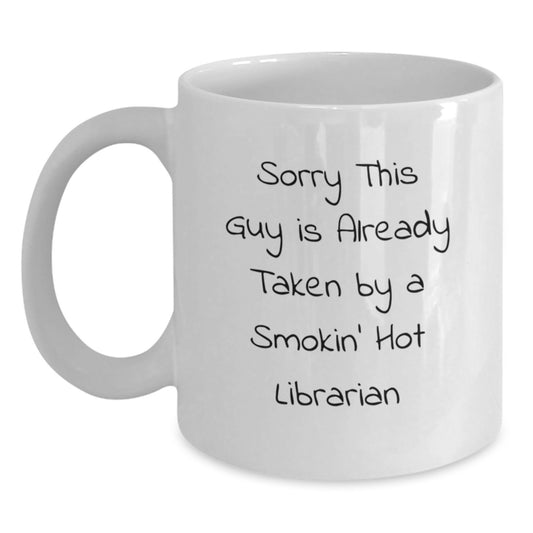 Funny Librarian Quotes White Coffee Mugs Gifts for Librarian Birthday from Friends, Unique Birthday Unique Gifts for Women, Librarian Humor - Main