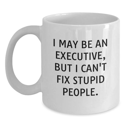 Funny Executive White Coffee Mug Gifts from Friends for Men Women Graduation Unique - Main