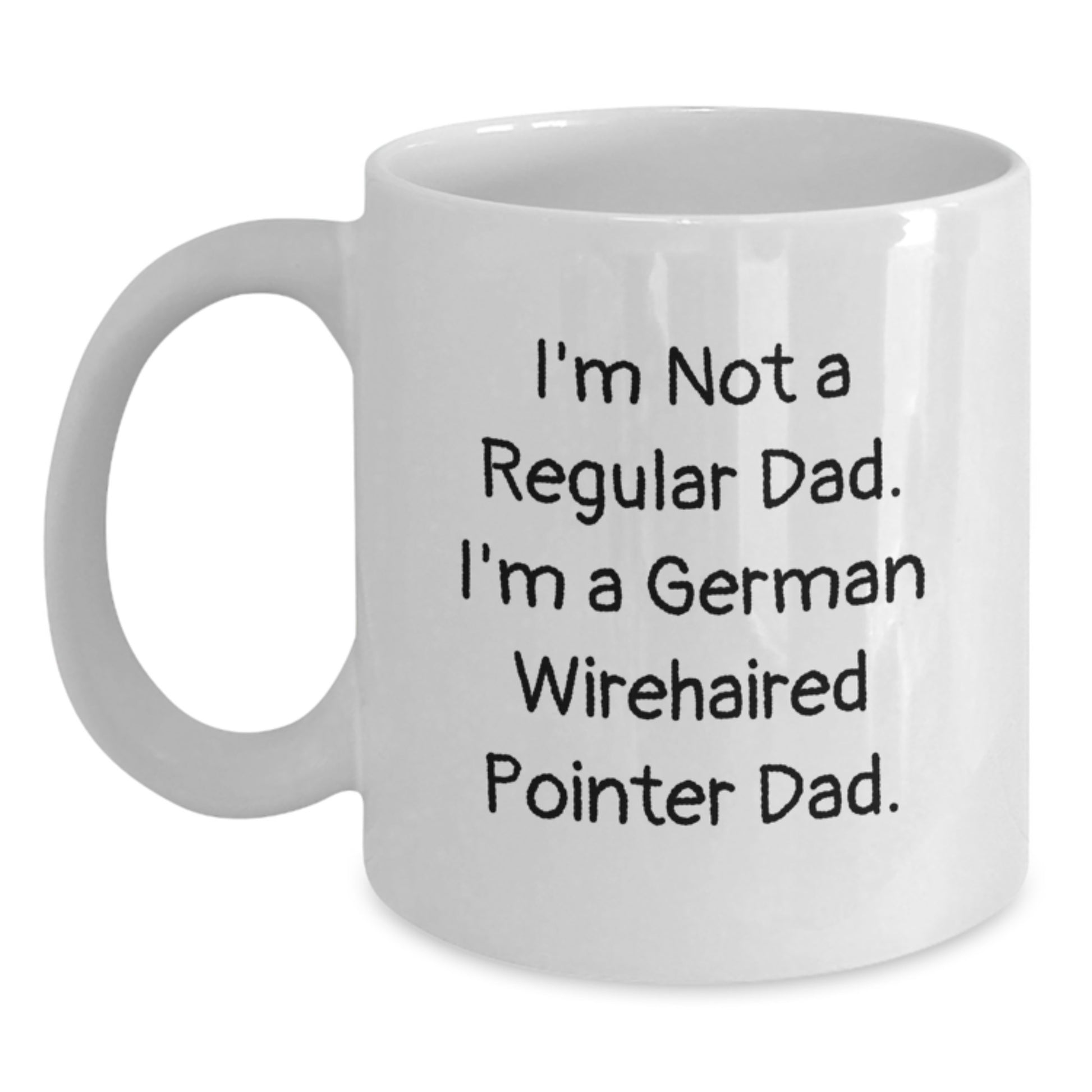 Funny German Wirehaired Pointer Dad White Coffee Mug Gifts from Men, Gifts for German Wirehaired Pointer Dog Lovers, Birthday Unique Treats - Main