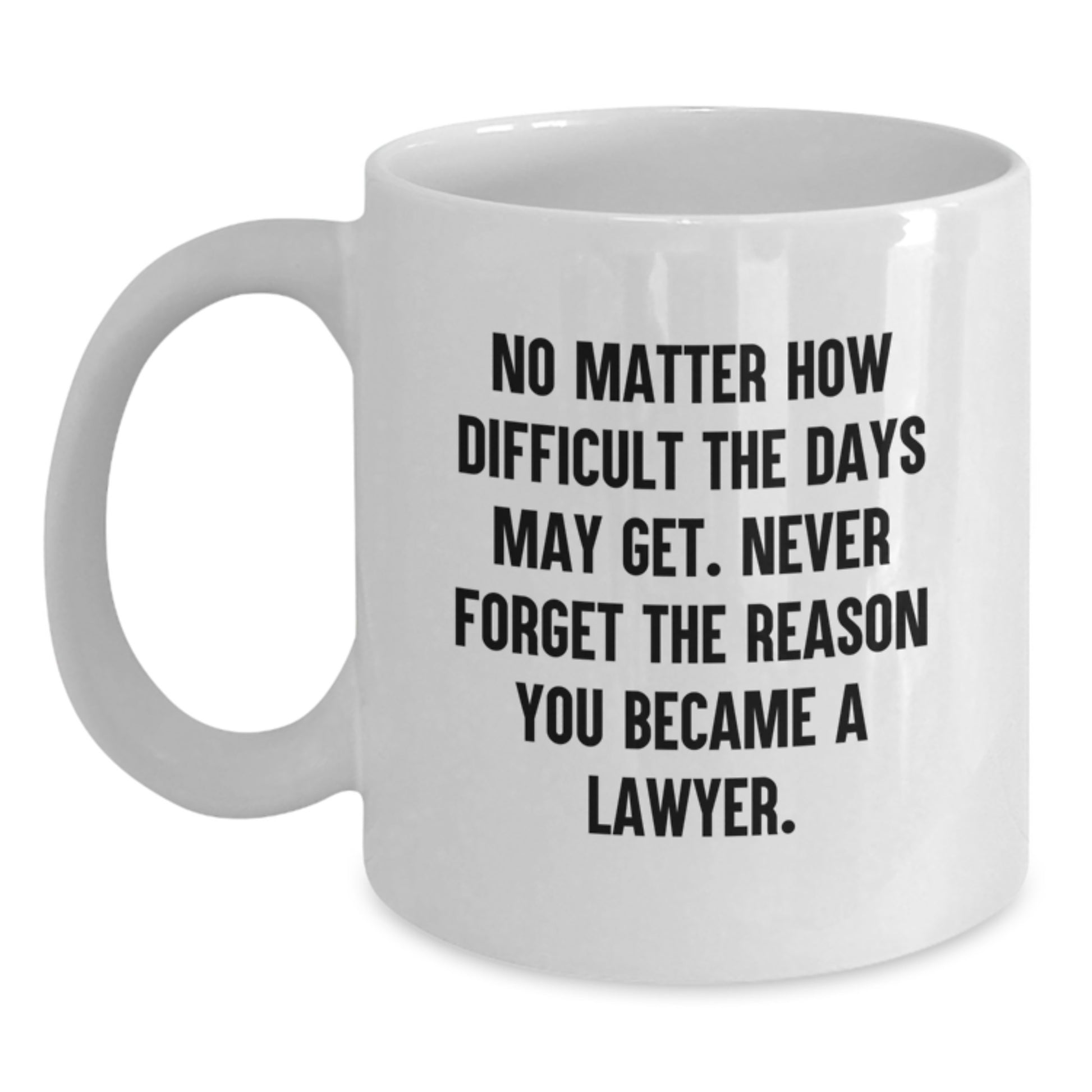 Funny Lawyer Gift Mug, Inspirational White Coffee Mug, Christmas Unique Gifts from Friends to Lawyer, Never Forget You Became a Lawyer - Main