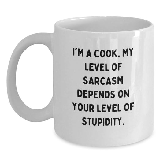 Funny Cook Quotes White Coffee Mugs for Graduation Unique Gifts from Friends to Men, Funny White Mug for Cook, Inspirational Coffee Mug for Graduation - Main