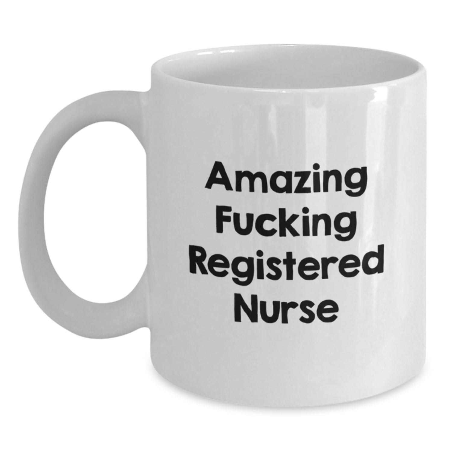 Funny Gifts from Men to Amazing 'F--king' Registered Nurses, White Coffee Mugs for Christmas Unique Gifts - Main