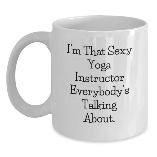 Funny Yoga Instructor White Coffee Mugs Gifts for Men Women Friends from Family this Christmas Unique Idea - Main