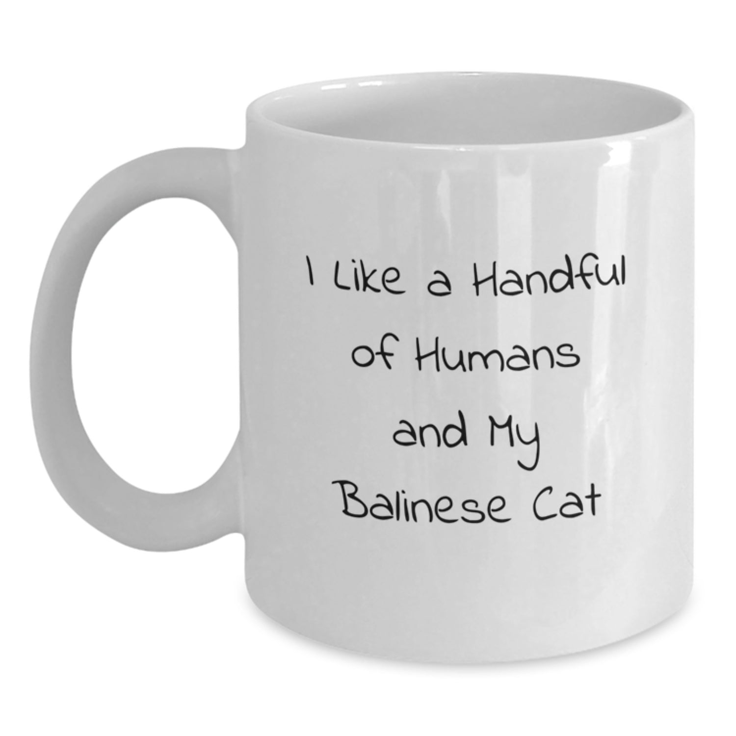 Unique Balinese Cat Gifts for Men from Women, Funny Quote White Coffee Mugs for Christmas, 11oz or 15oz Ceramic Mug - Main