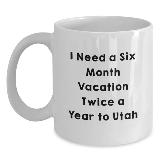Utah Enthusiast Gifts from Friends to Family White Coffee Mugs for Christmas Unique Presents for Men Women - Main