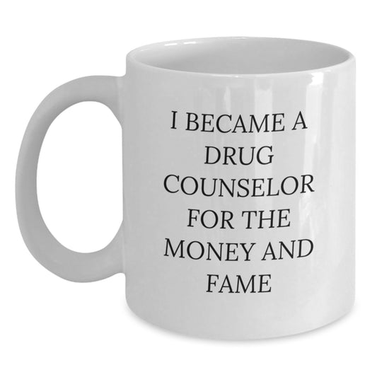 Funny Drug Counselor Quotes Gifts from Family for Men Friends Women White Coffee Mug Christmas Unique - Main