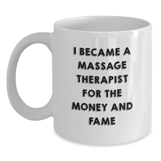 Funny Quotes for Massage Therapist Gifts, Unique White Coffee Mugs, Christmas Memorable Presents from Friends - Main