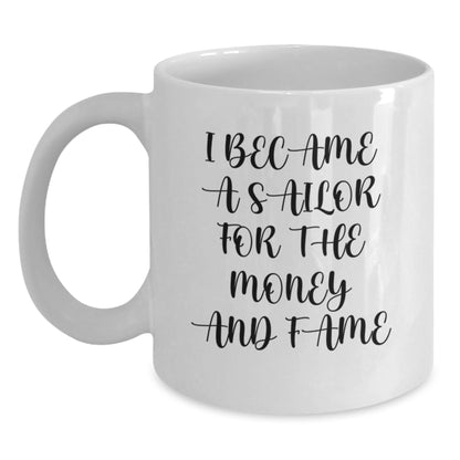 Funny Sailor Gifts from Friends to Men - White Coffee Mug with Christmas Unique Gifts for Sailor - Main