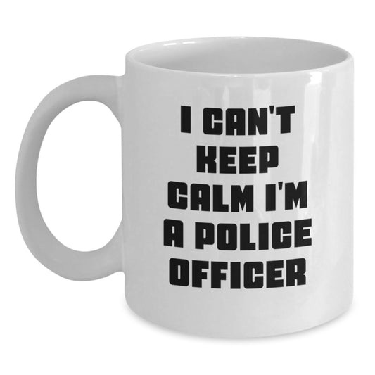 Funny Police Officer White Coffee Mugs Gifts for Men Police Officer Friends from Family this Christmas Unique Mug - Main