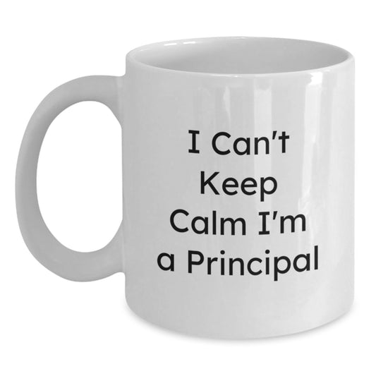 Funny Principal White Coffee Mugs Gifts for Men and Women from Friends and Family - Christmas Unique Gifts Ideas for Principals - Main