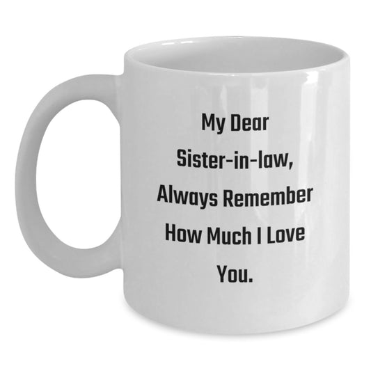 Funny Sister-in-law Quotes Gifts from Family for Christmas White Coffee Mug 15oz - Main